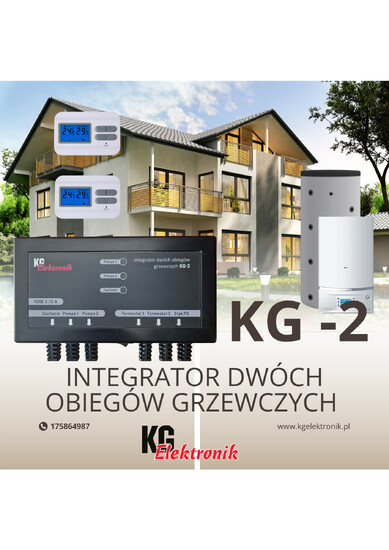 Sterownik KG-2   Integrator dwóch obiegów grzewczych
